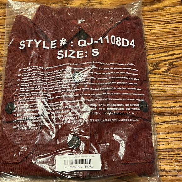 New release Fall ‘22 Zenana Rust colored Shacket - Picture 2 of 6